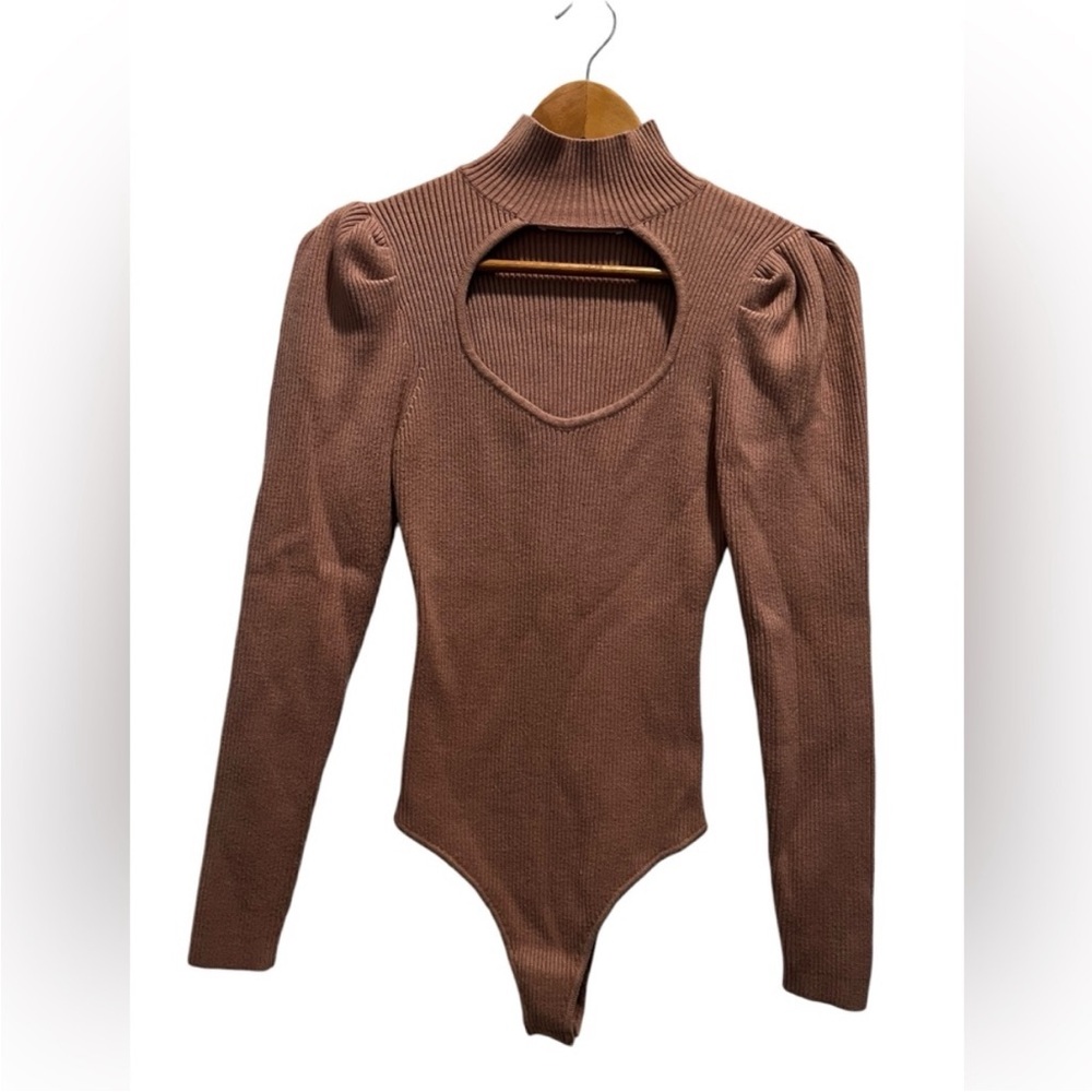 ASTR The Label Women’s Size Small long Sleeve Sweater Bodysuit Mauve